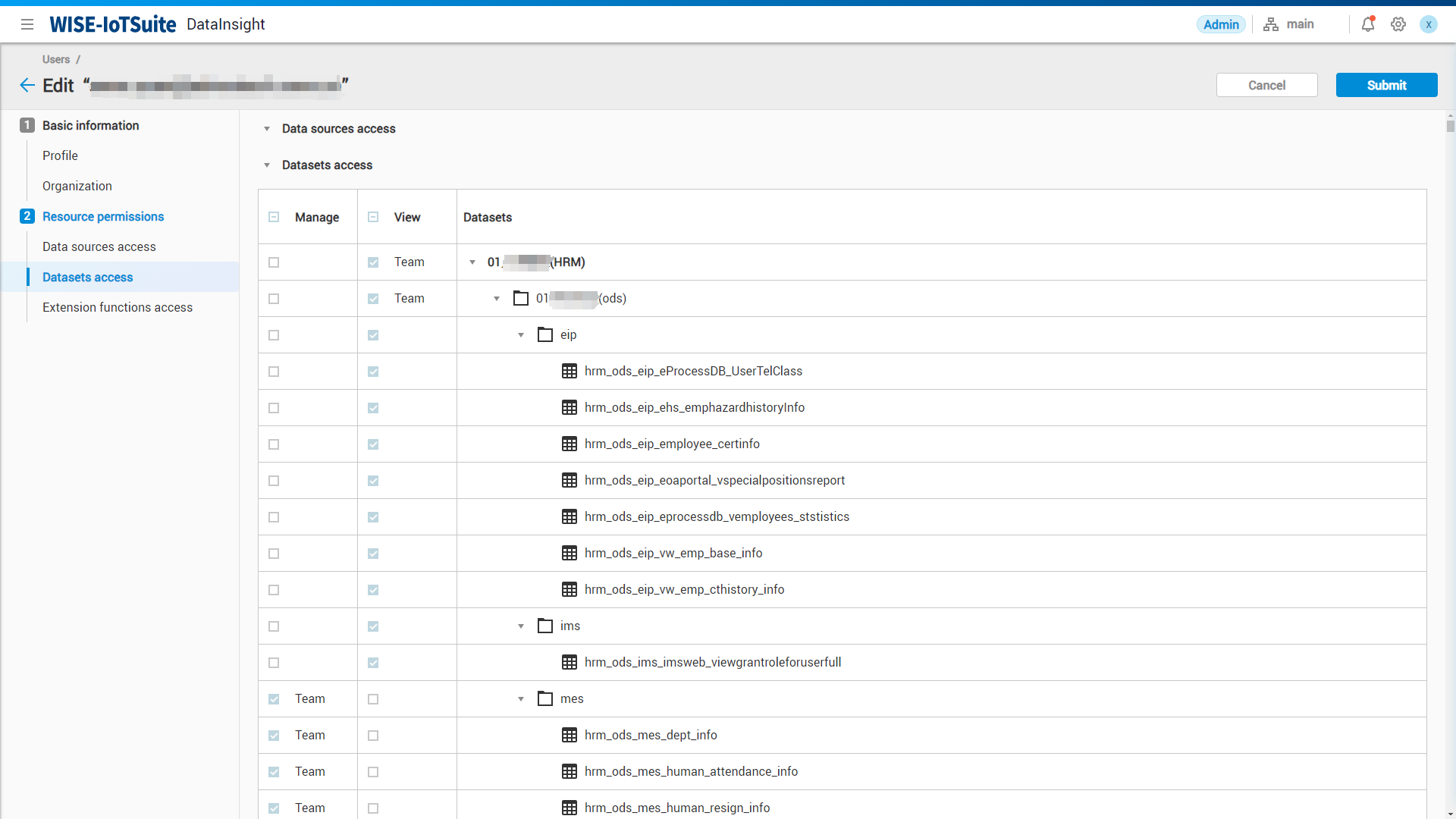 Data Permission Settings